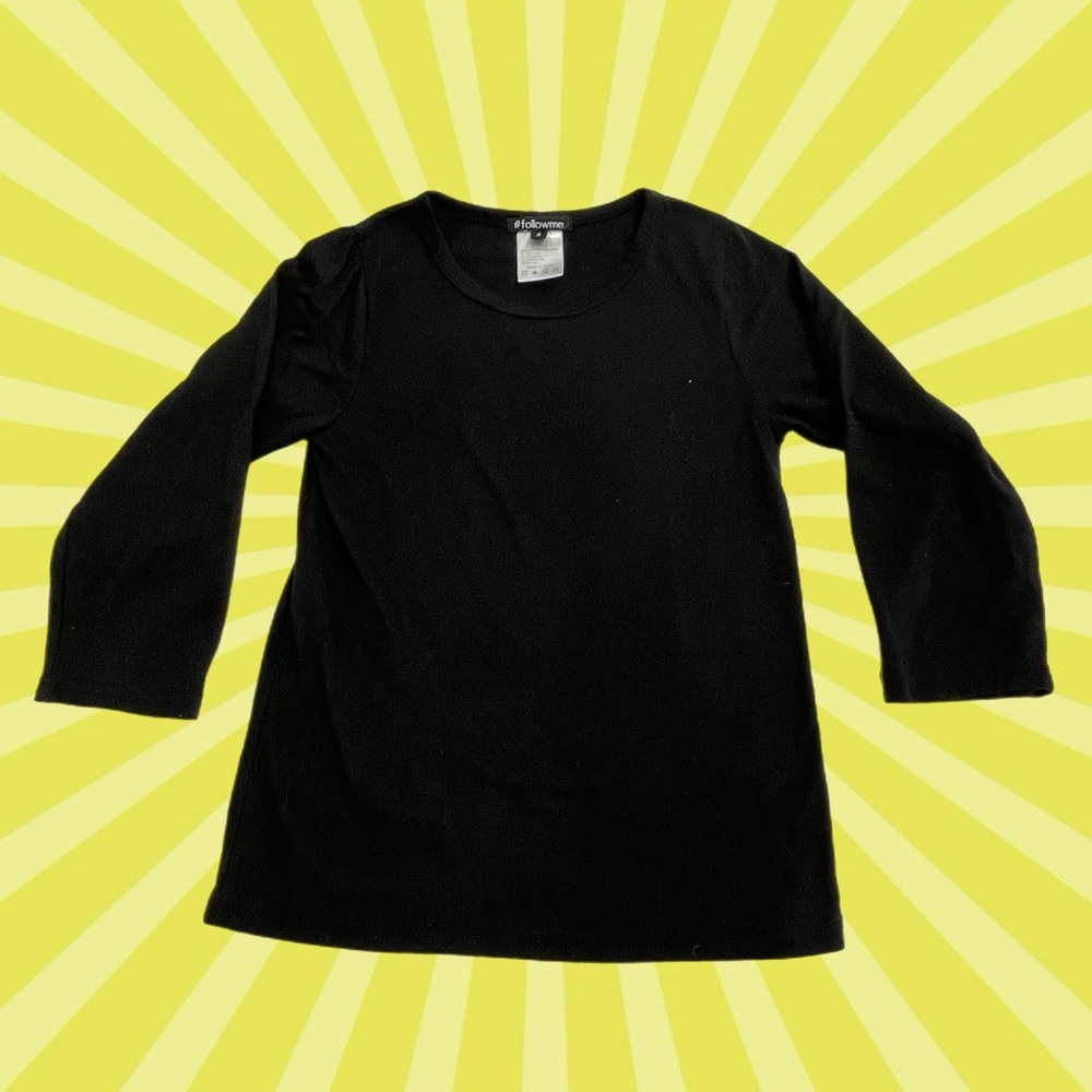 Girl’s Black Long Sleeve Shirt Size 4 from #Followme